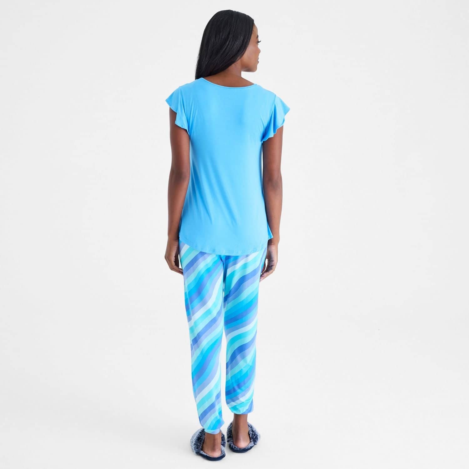 Womens blue jogger online set