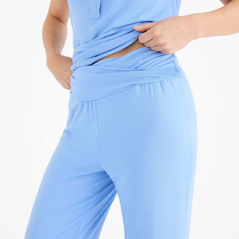 women's blue skies modal magnetic signature short sleeve pajama set