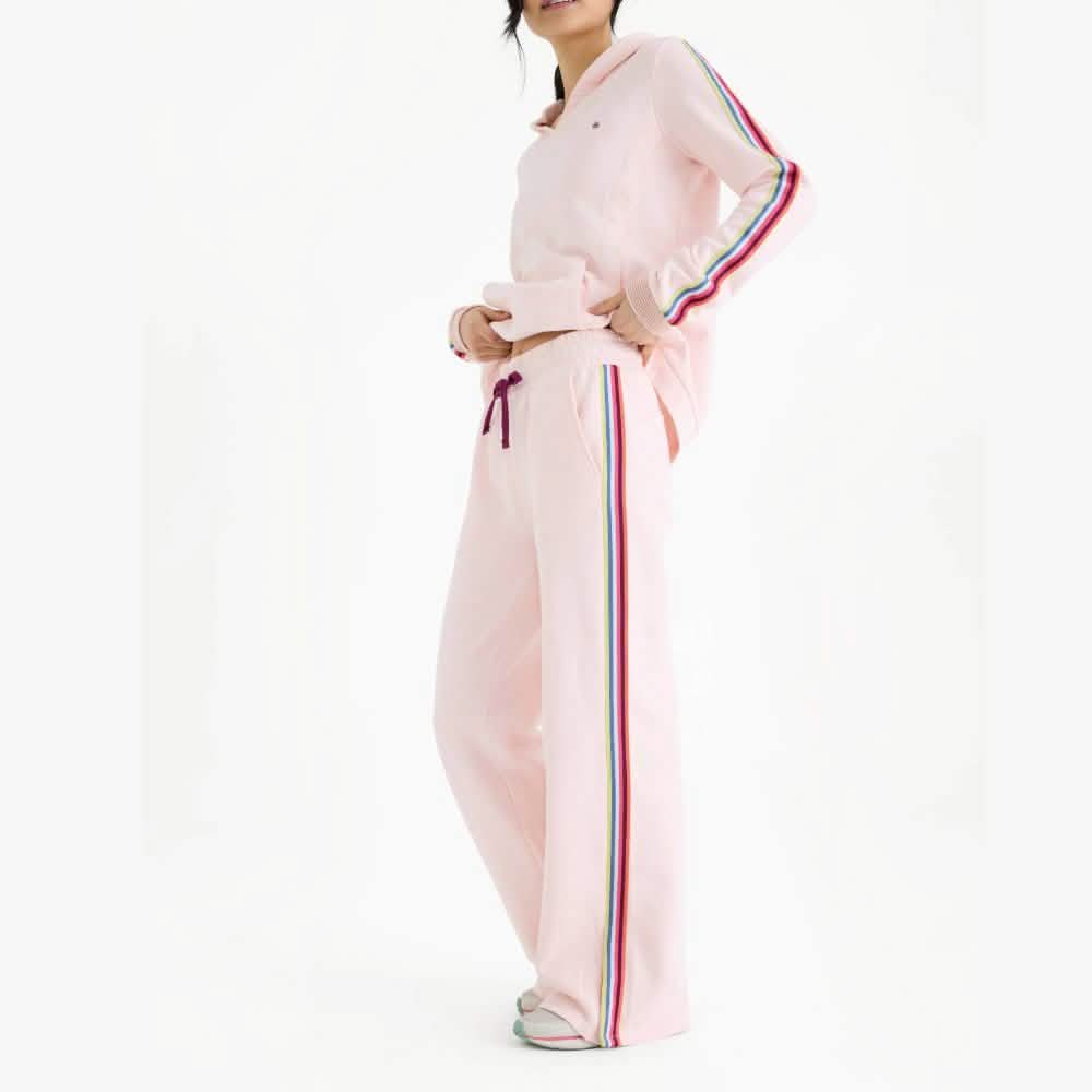 women's crystal pink cotton magnetic track pant