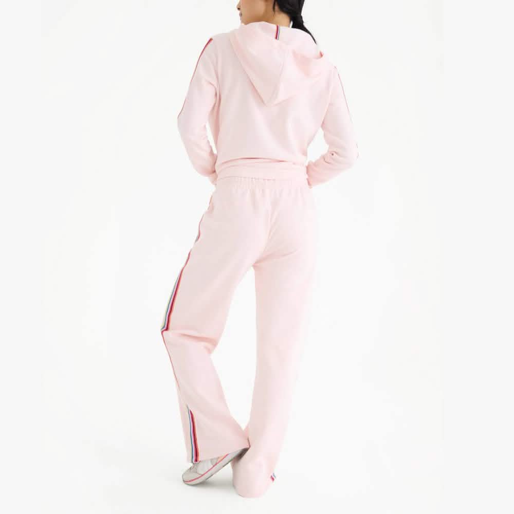 women's crystal pink cotton magnetic track pant