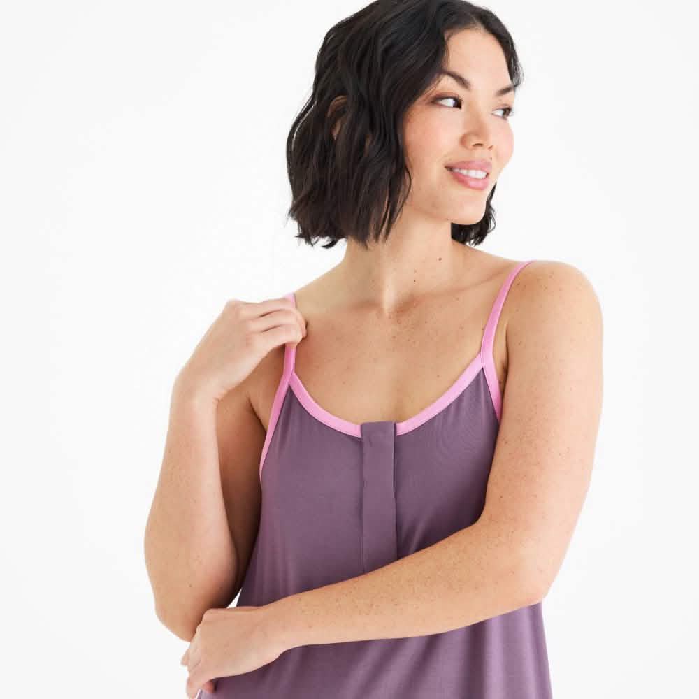 women's eggplant modal magnetic comfort cami gown