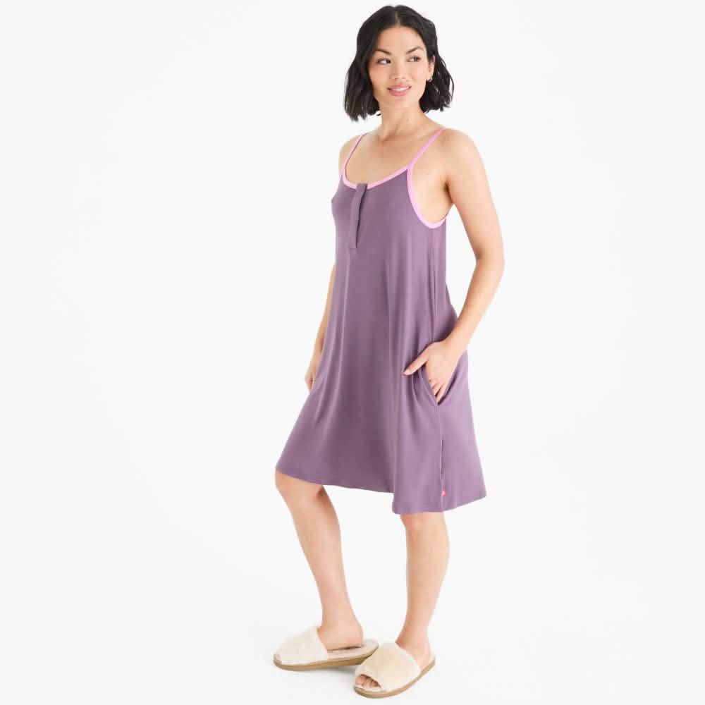 women's eggplant modal magnetic comfort cami gown
