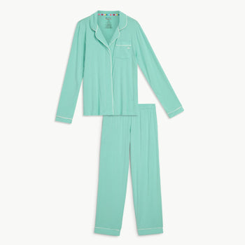 women's florida keys modal magnetic classic with a twist long sleeve pajama set