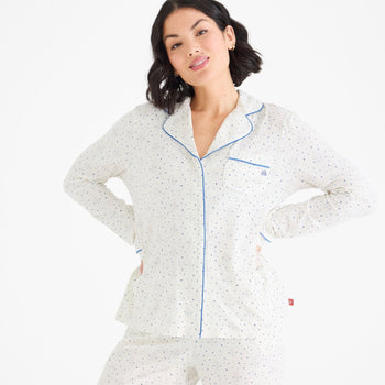 women's it's a winterful life modal magnetic classic with a twist long sleeve pajama set