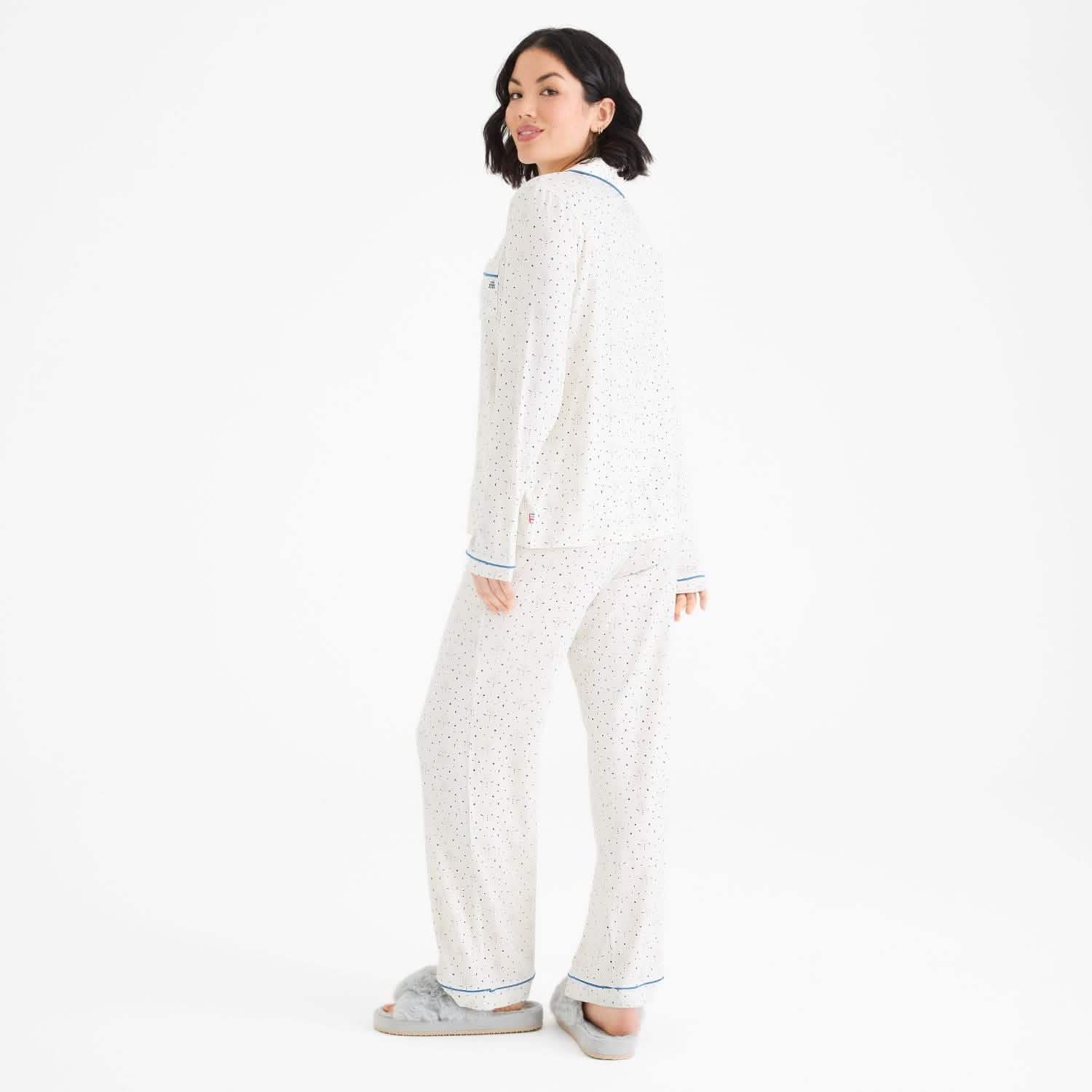 women's it's a winterful life modal magnetic classic with a twist long sleeve pajama set