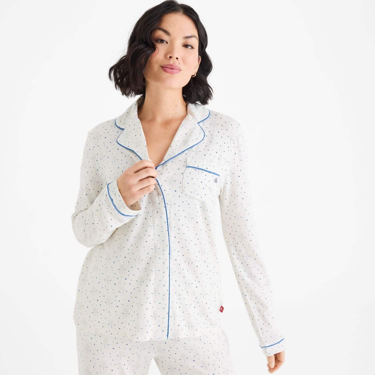 women's it's a winterful life modal magnetic classic with a twist long sleeve pajama set