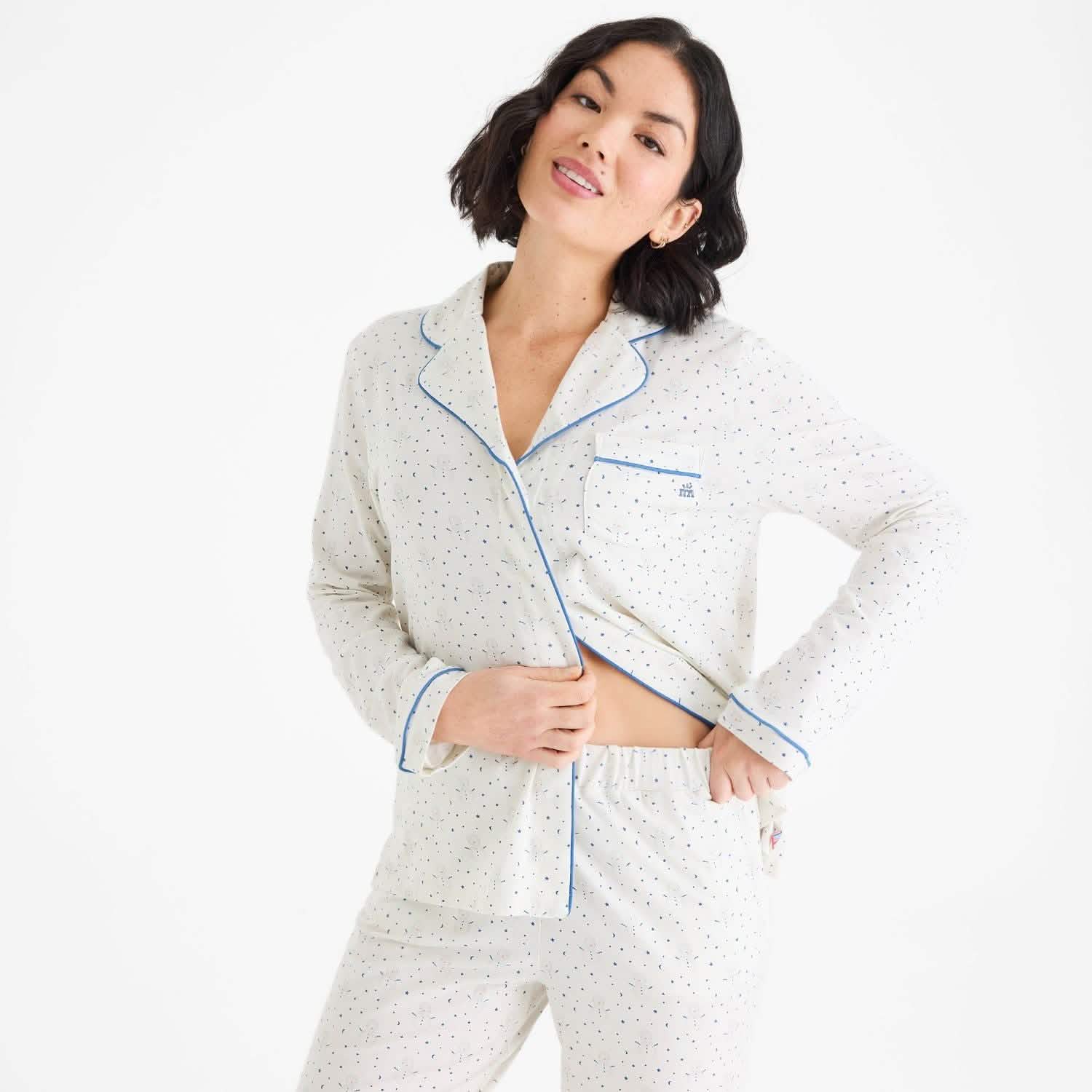 women's it's a winterful life modal magnetic classic with a twist long sleeve pajama set