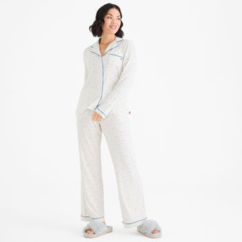 women's it's a winterful life modal magnetic classic with a twist long sleeve pajama set