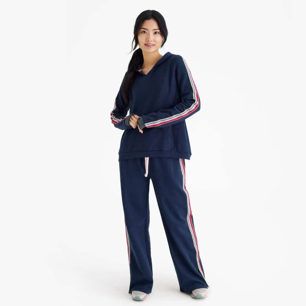 women's navy cotton magnetic nursing hoodie - re-loved