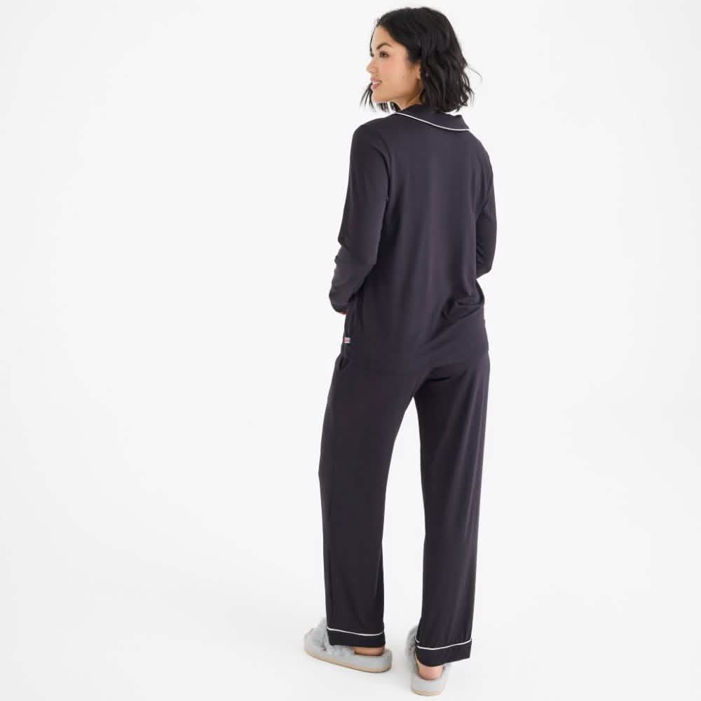 women's onyx modal magnetic classic with a twist long sleeve pajama set