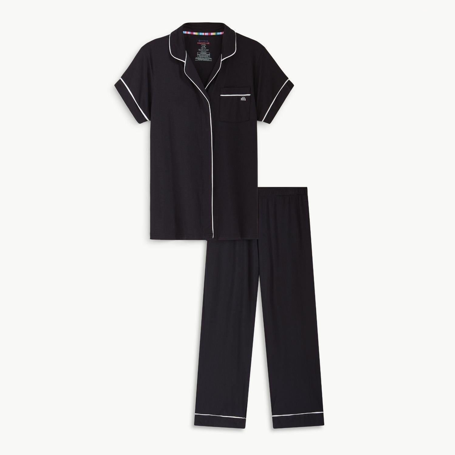 women's onyx modal magnetic classic with a twist short sleeve pajama set