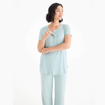 women's seaglass modal magnetic signature short sleeve pajama set