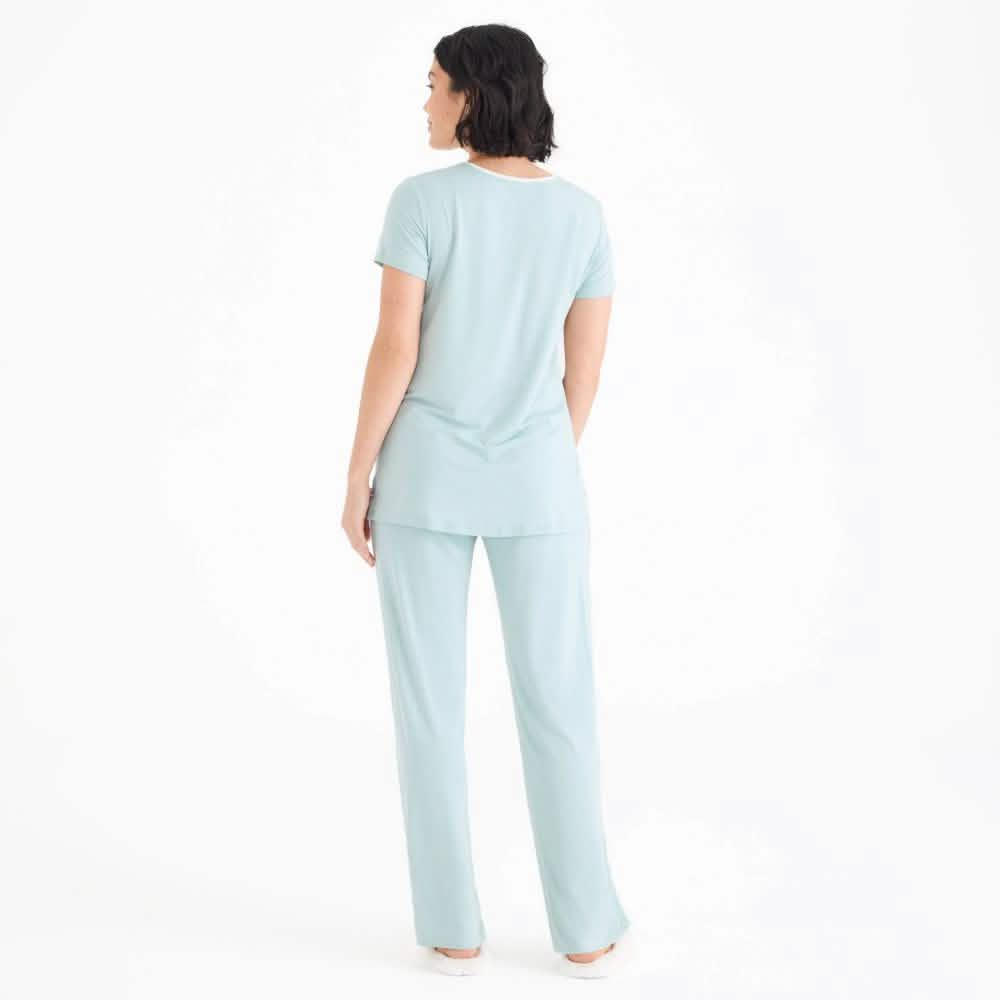 women's seaglass modal magnetic signature short sleeve pajama set