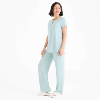 women's seaglass modal magnetic signature short sleeve pajama set