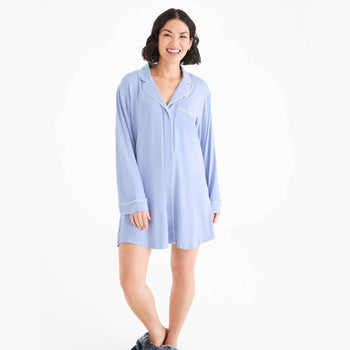 women's soft slate modal magnetic classic with a twist sleep shirt