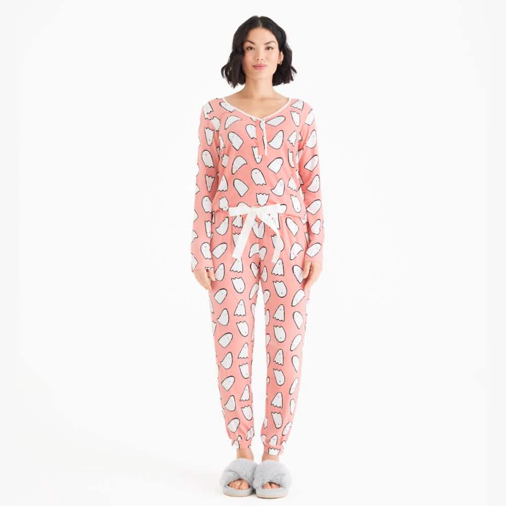women's squad ghouls modal magnetic signature long sleeve jogger set
